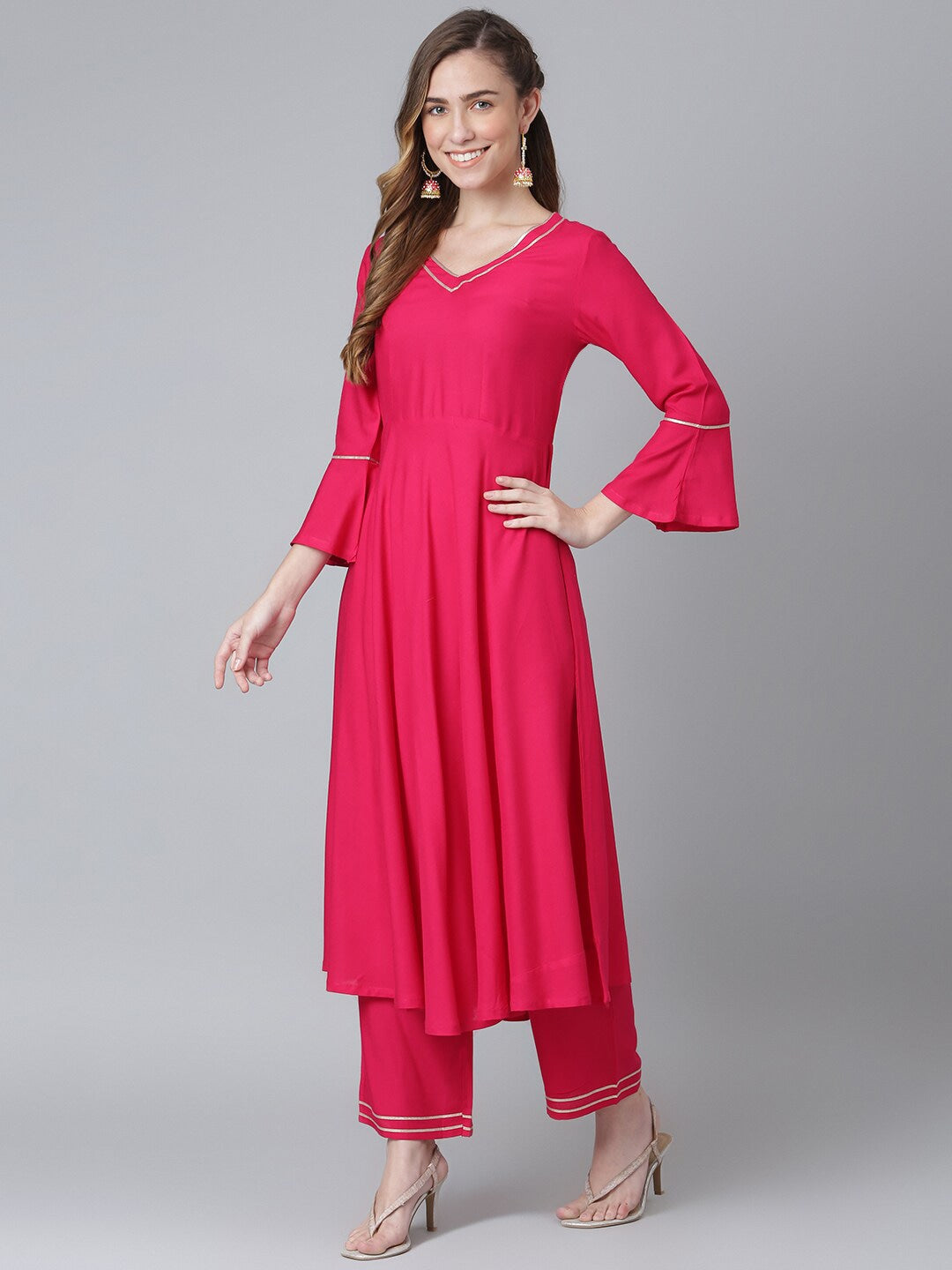Khushal K Gotta Patti Kurta with Palazzos & With Dupatta