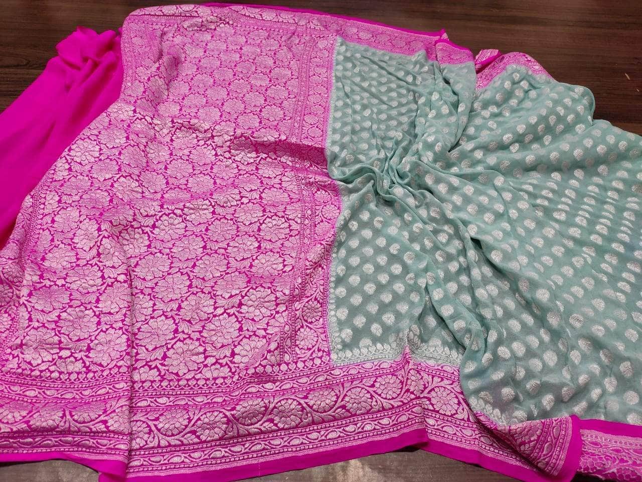 Designer Banarasi Georgette Chiffon - Silk Saree