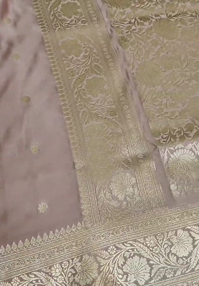 Exclusive Pure Banarasi Mashru Zari Weaving Work Silk Saree