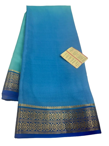 100 Gm Thickness Pure Mysoree Silk Saree with Traditional Border