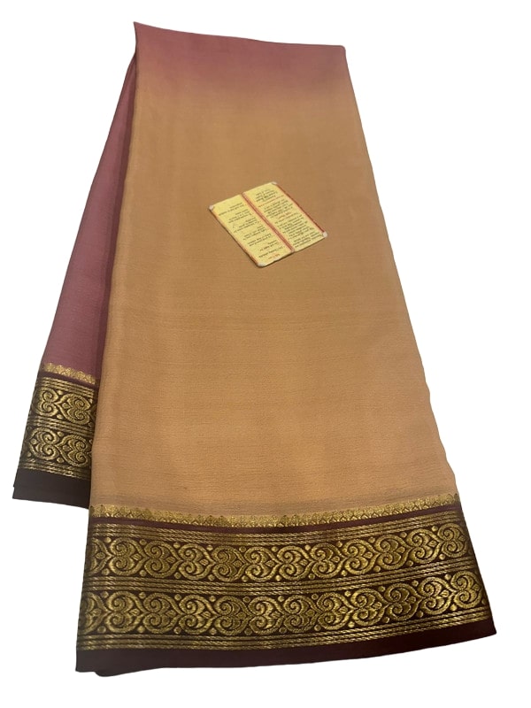 100 Gm Thickness Pure Mysoree Silk Saree with Traditional Border