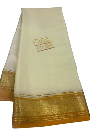 100 Gm Thickness Pure Mysoree Silk Saree with Traditional Border