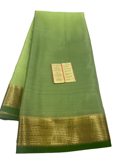 100 Gm Thickness Pure Mysoree Silk Saree with Traditional Border