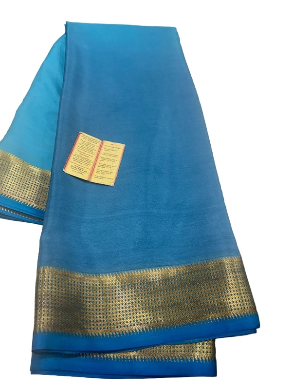 100 Gm Thickness Pure Mysoree Silk Saree with Traditional Border