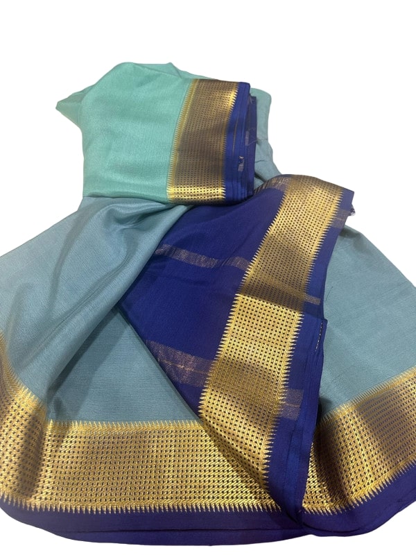 100 Gm Thickness Pure Mysoree Silk Saree with Traditional Border