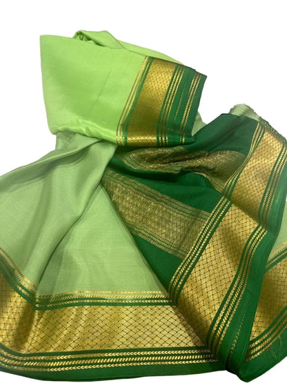 100 Gm Thickness Pure Mysoree Silk Saree with Traditional Border