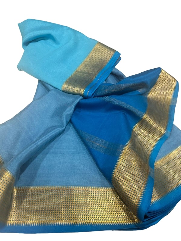 100 Gm Thickness Pure Mysoree Silk Saree with Traditional Border