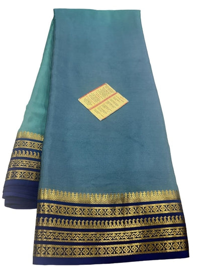 100 Gm Thickness Pure Mysoree Silk Saree with Traditional Border
