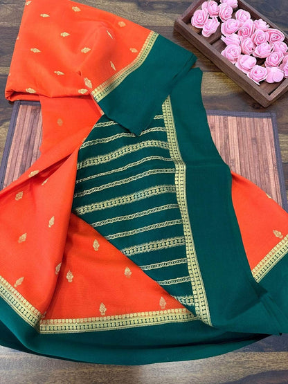 100gm Thickness Pure Mysoore Silk Saree