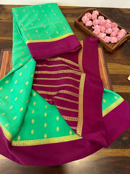 100gm Thickness Pure Mysoore Silk Saree