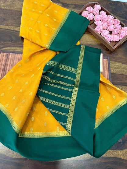 100gm Thickness Pure Mysoore Silk Saree
