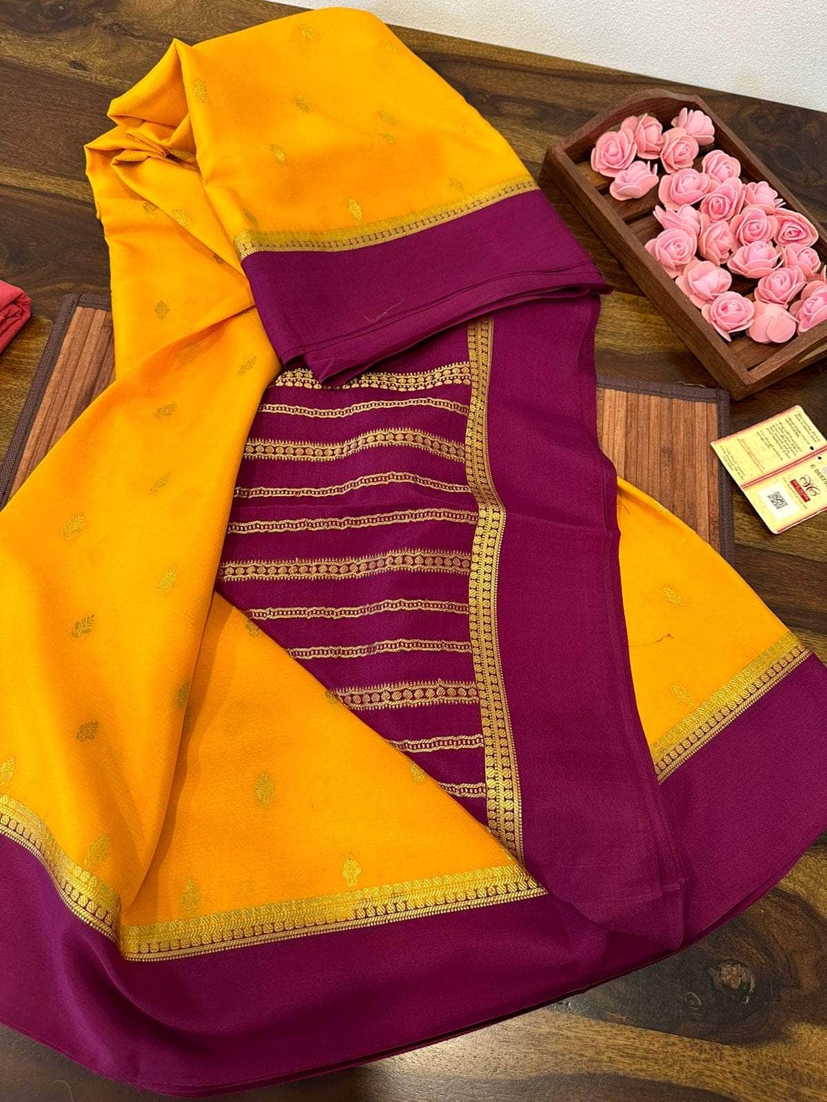 100gm Thickness Pure Mysoore Silk Saree