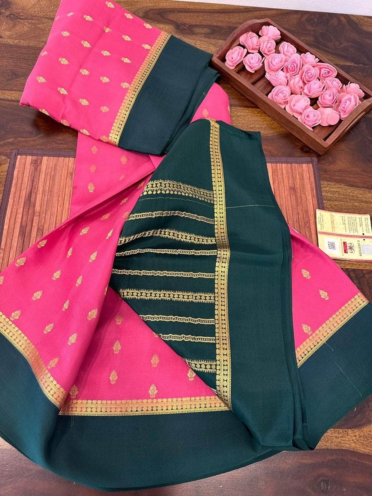 100gm Thickness Pure Mysoore Silk Saree
