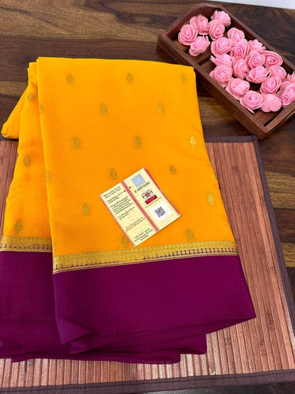 100gm Thickness Pure Mysoore Silk Saree