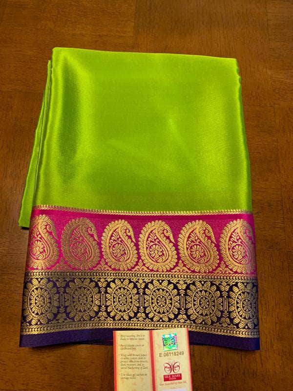 100Grm Thickness Double Contrast Pure South Silk Saree