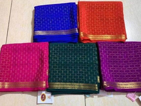 100Grm Thickness Pure South Silk Saree