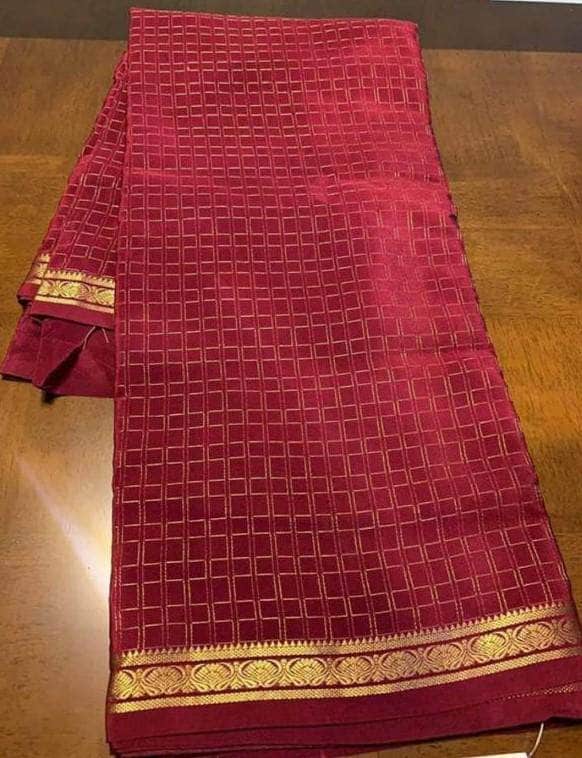 100Grm Thickness Pure South Silk Saree