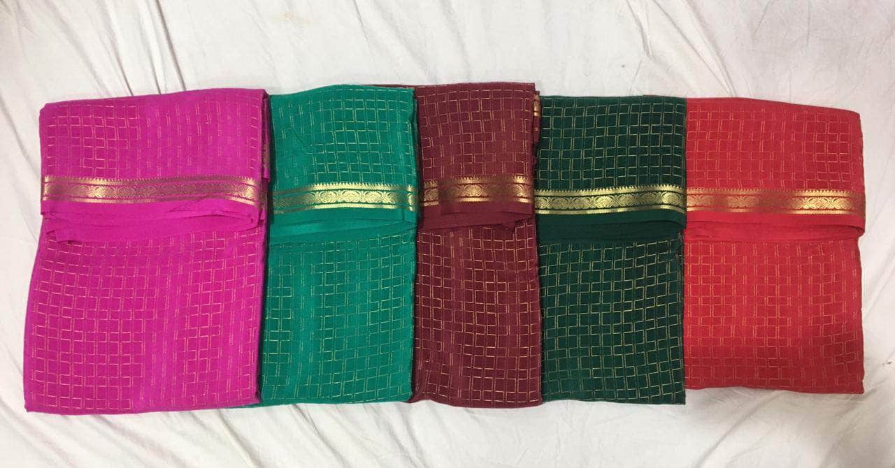 100Grm Thickness Pure South Silk Saree