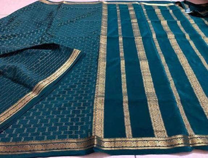 100Grm Thickness Pure South Silk Saree