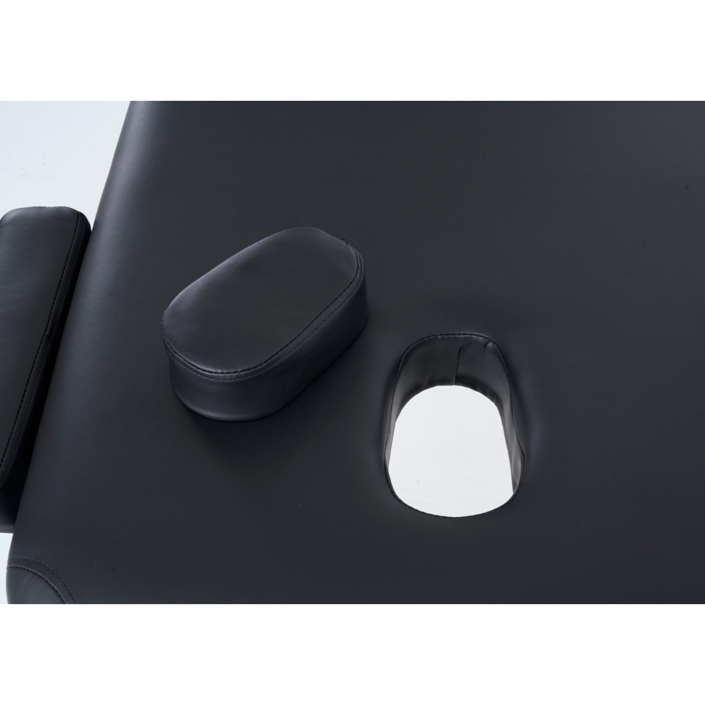 4" thick 2 Section Wooden Greenlife® master Portable Massage Table Black / Cream - MTW121