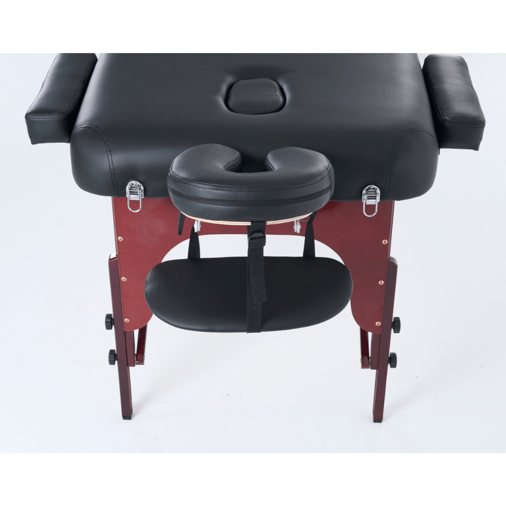 5'' 2 Section wooden Greenlife ® Portable Massage Table Black / Cream