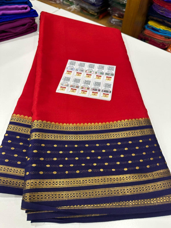 120g Pure Mysore Silk Mark Certified Exclusive Saree