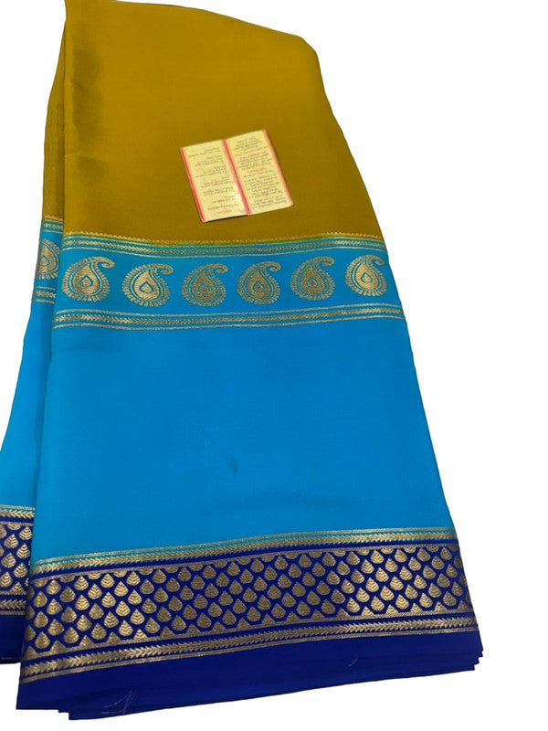 120gm Pure Mysore Silk Saree With Bentex Border