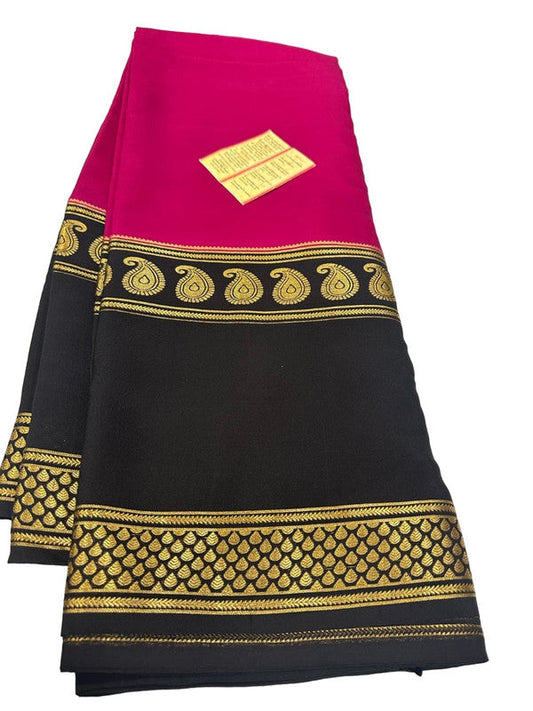 120gm Pure Mysore Silk Saree With Bentex Border