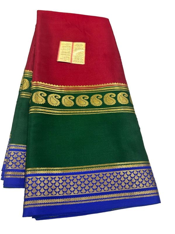 120gm Pure Mysore Silk Saree With Bentex Border