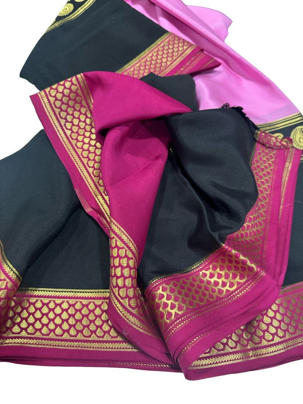 120gm Pure Mysore Silk Saree With Bentex Border