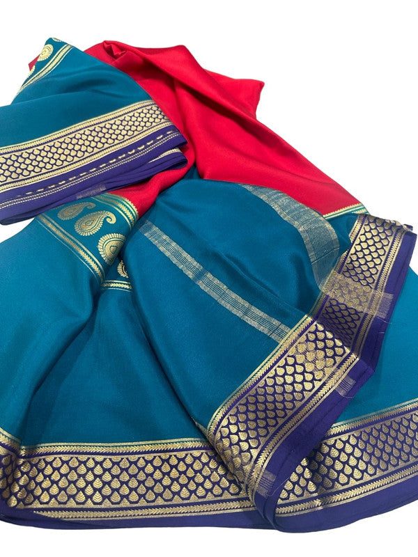 120gm Pure Mysore Silk Saree With Bentex Border