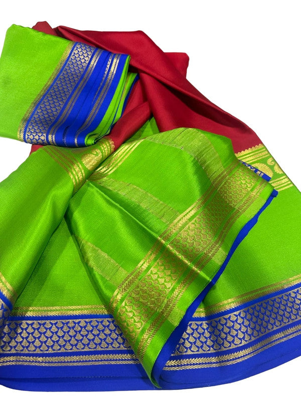 120gm Pure Mysore Silk Saree With Bentex Border