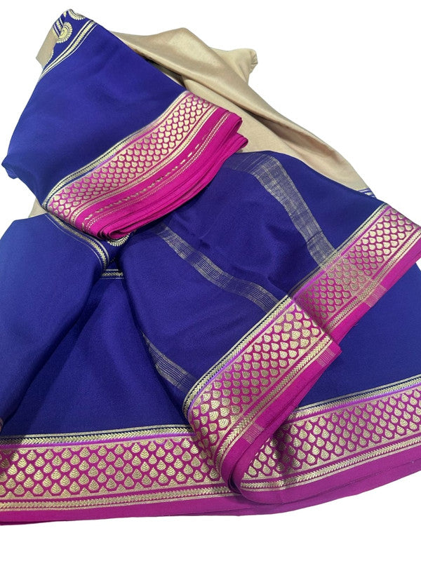 120gm Pure Mysore Silk Saree With Bentex Border