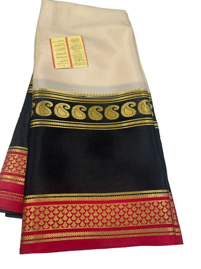 120gm Pure Mysore Silk Saree With Bentex Border
