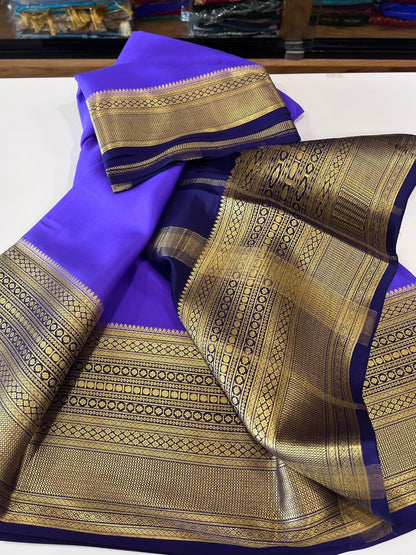 120gm Thickness Pure Mysoore Silk Saree