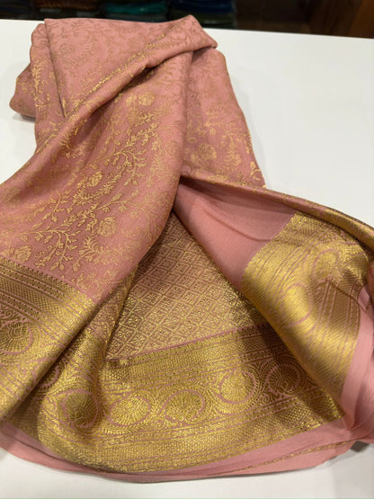 120grm Pure Brocade Fabric Mysore Silk Saree