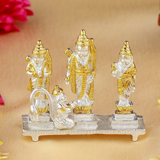 Estele Gold-Polished Spiritual Ram Darbar|God Ram,Laxman,Sita & Hanuman Idol for Home/Car Décor