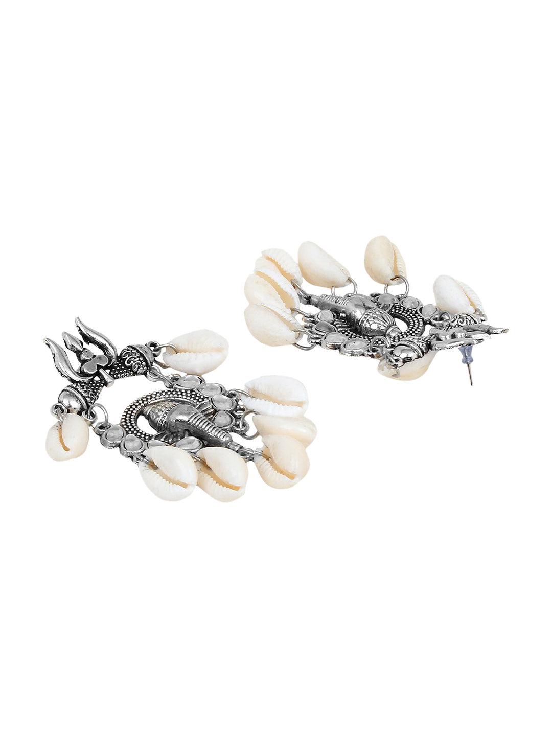 Cardinal Women Oxidised Silver-Toned Ganesh Choker Necklace Jewellery Set