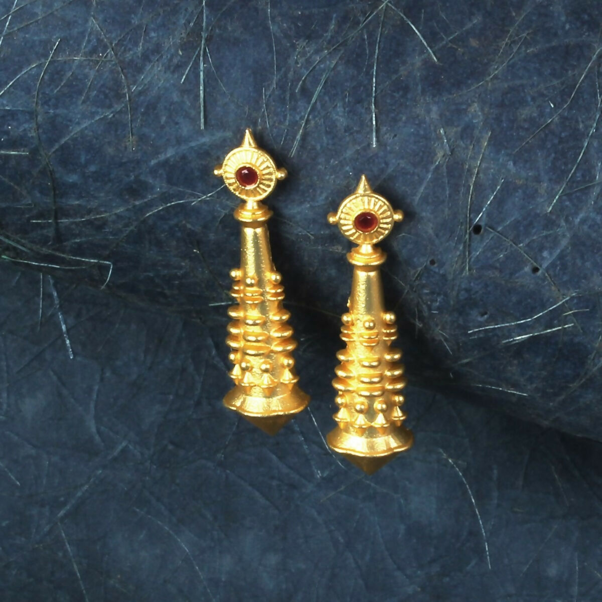 Joban Fashion Women Matte Gold Brass Earrings