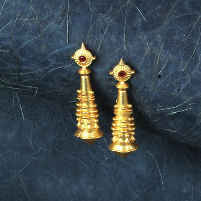 Joban Fashion Women Matte Gold Brass Earrings