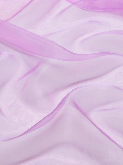 Anouk Lavender & Silver-Coloured Sequinned Organza Saree