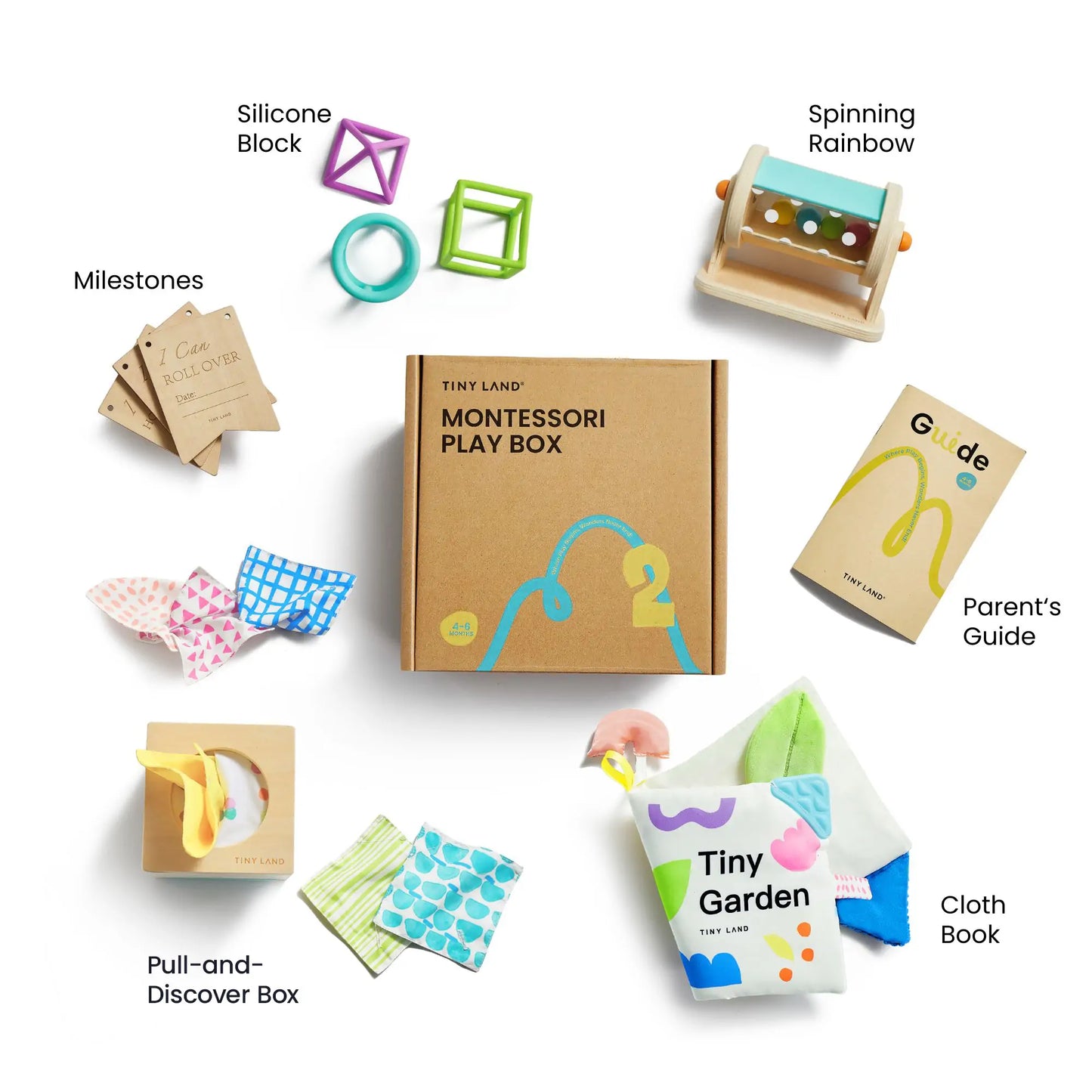 Tiny Land® Montessori Sensory Beginnings Baby Set（0–6 months）
