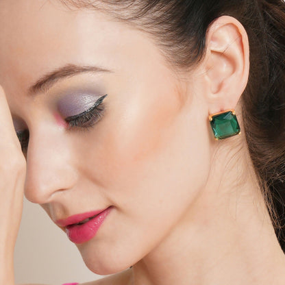 Jade Studs- Ruby Raang