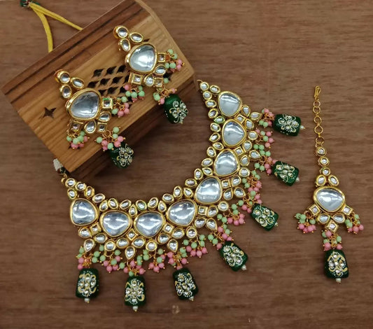 Joban Fashion Multicolor Kundan Work Necklace Set