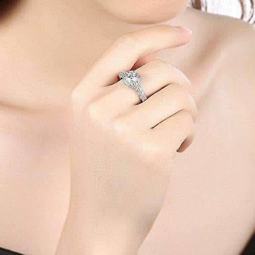 Crystal Royal Queen Sterling Silver Plated Ring