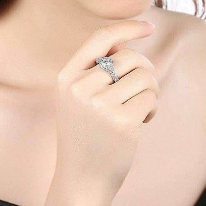 Crystal Royal Queen Sterling Silver Plated Ring