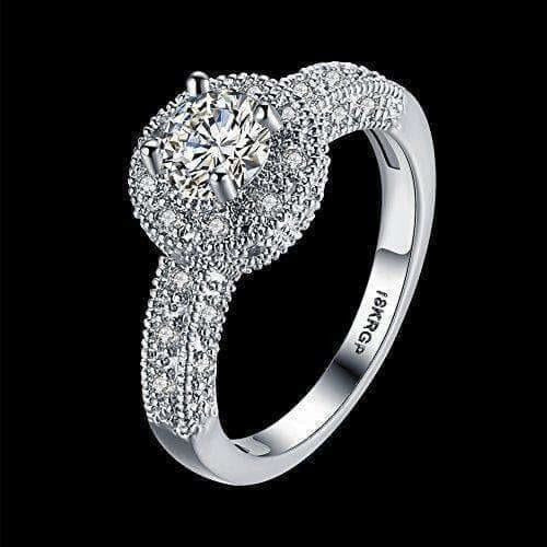 Crystal Royal Queen Sterling Silver Plated Ring