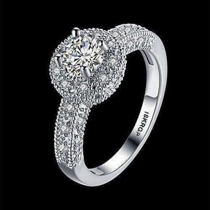 Crystal Royal Queen Sterling Silver Plated Ring