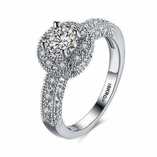 Crystal Royal Queen Sterling Silver Plated Ring