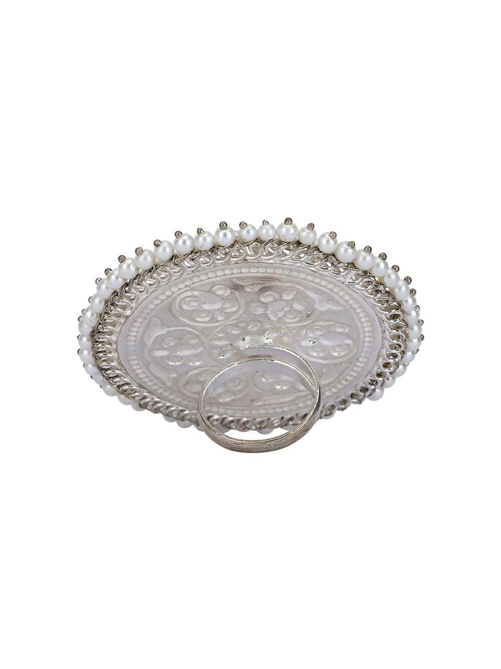 Joban Fashion Women Round Shape Silver Tone Ring